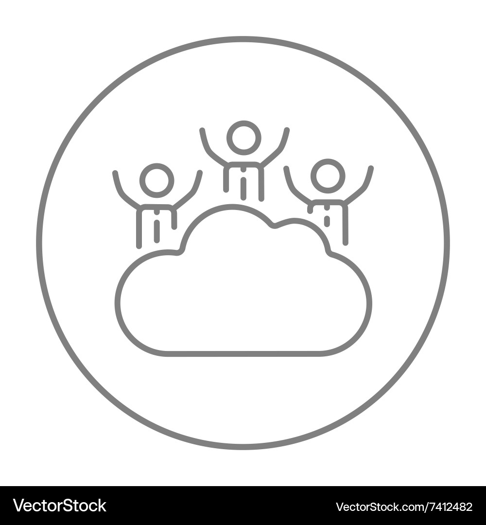 Cloud computing line icon Vector Image
