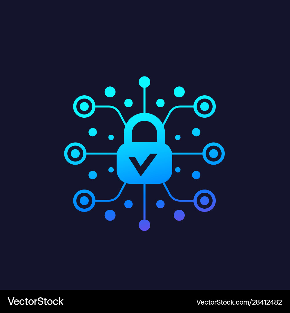 Encryption encrypted data Vector Image