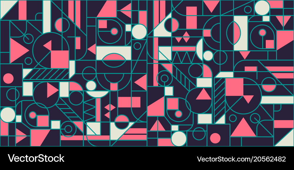 Geometric Retro Pattern Background vector image
