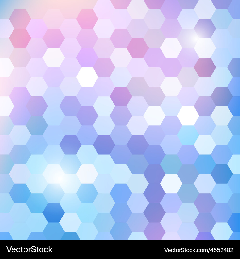 Geometric shining pattern with hexagon vector image