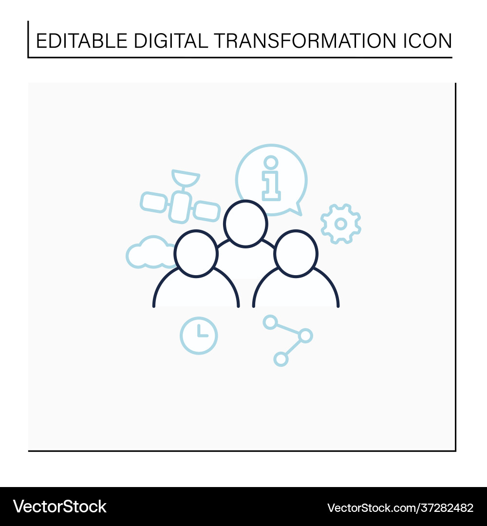 Information society line icon Information society line icon vector image