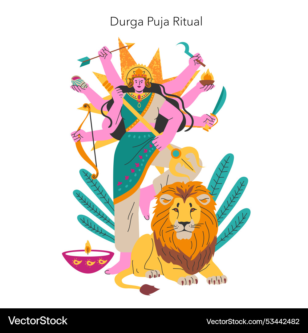 Navaratri flat Navaratri flat vector image