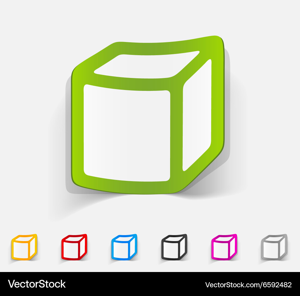Realistic design element cube Vector Image