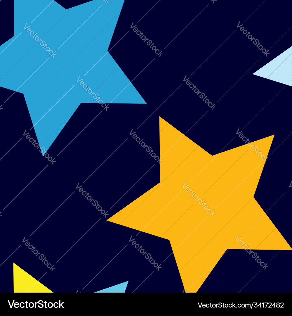 Repeatable star background pattern seamless Vector Image