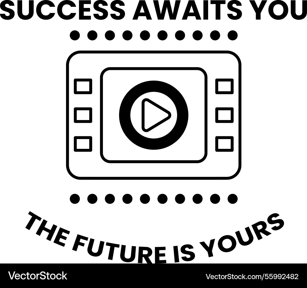Screen with a play button in the middle Screen with a play button in the middle vector image