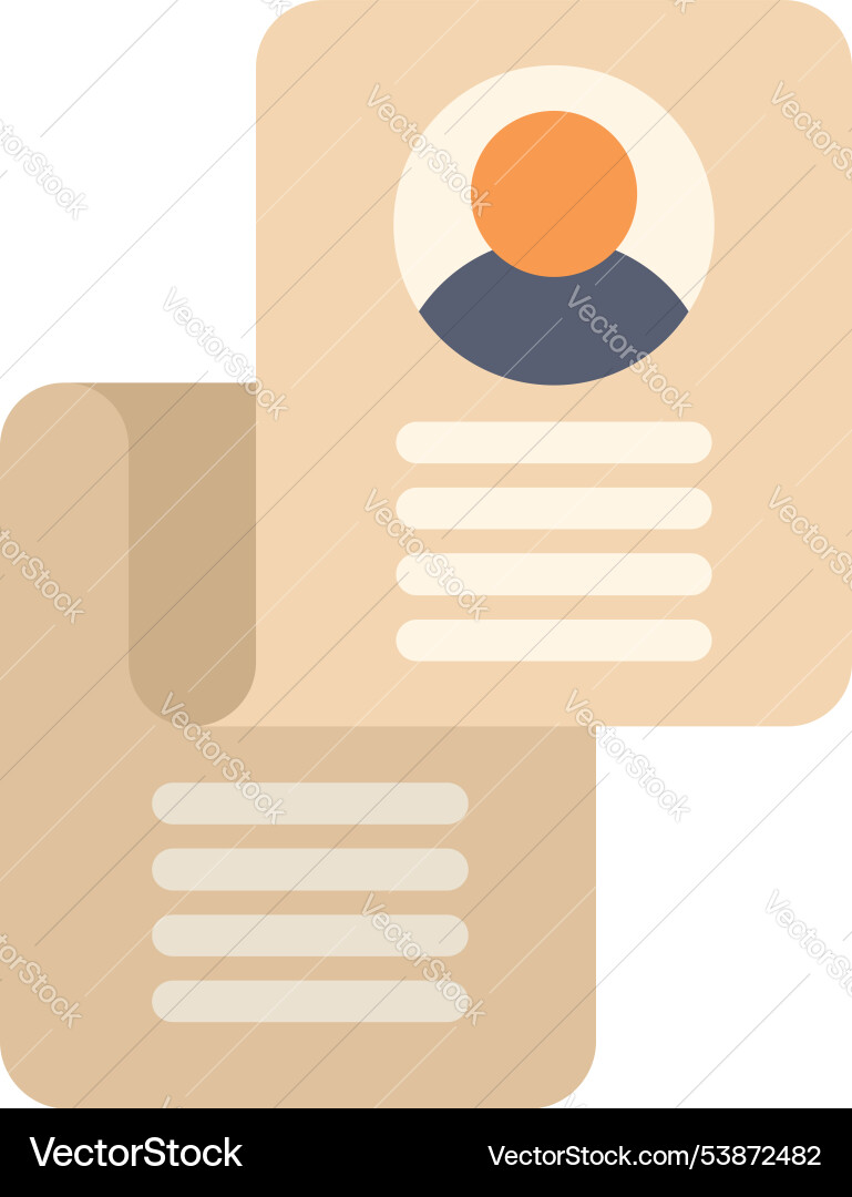 Stapel von Curriculum vitae mit Kandidatenprofil Stapel von Curriculum vitae mit Kandidatenprofil vektorbild