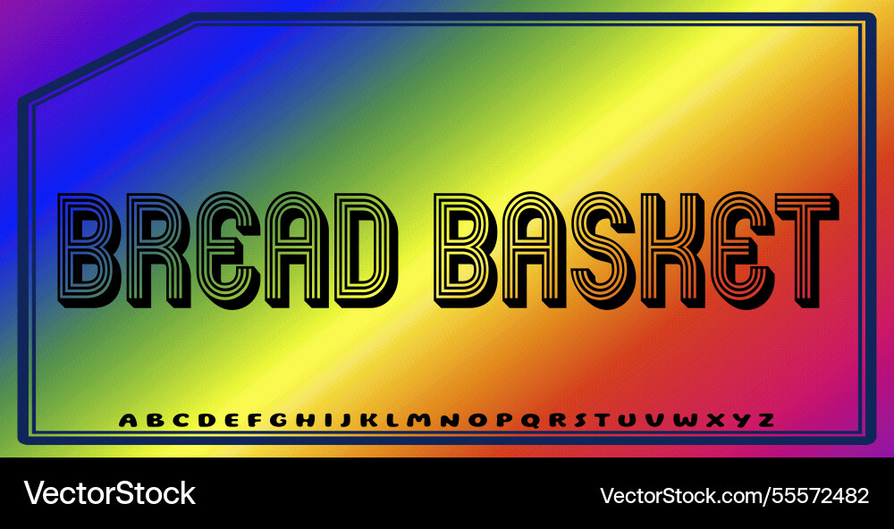 Text effects with editable colors and abstract Vector Image