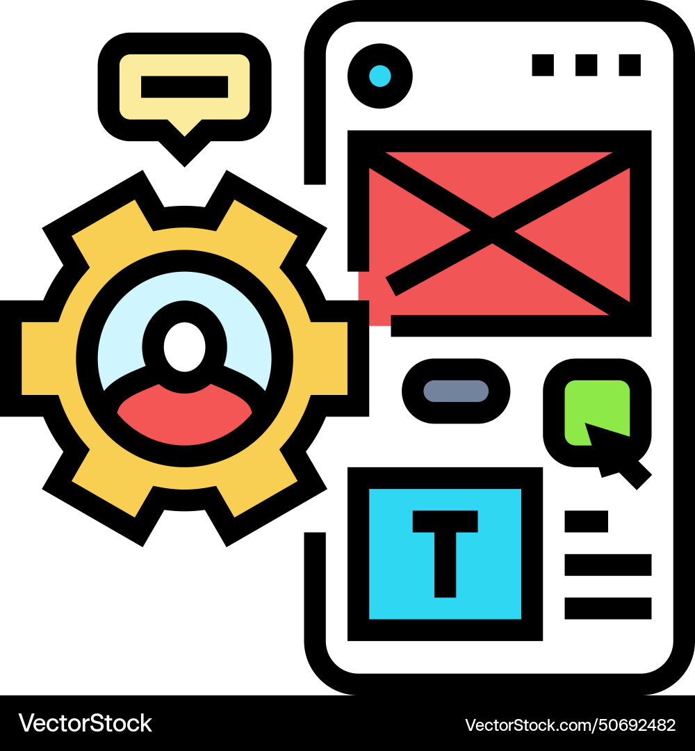 User centered design ucd color icon User centered design ucd color icon vector image