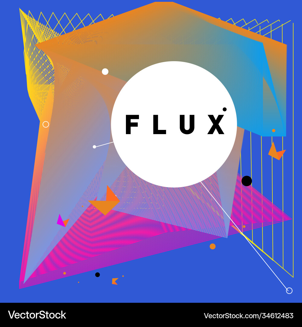 3d colorful wave background dynamic flux effect 3d colorful wave background dynamic flux effect vector image