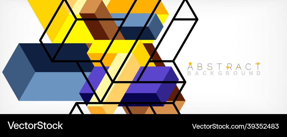 Abstract background 3d cubes cubic elements Abstract background 3d cubes cubic elements vector image