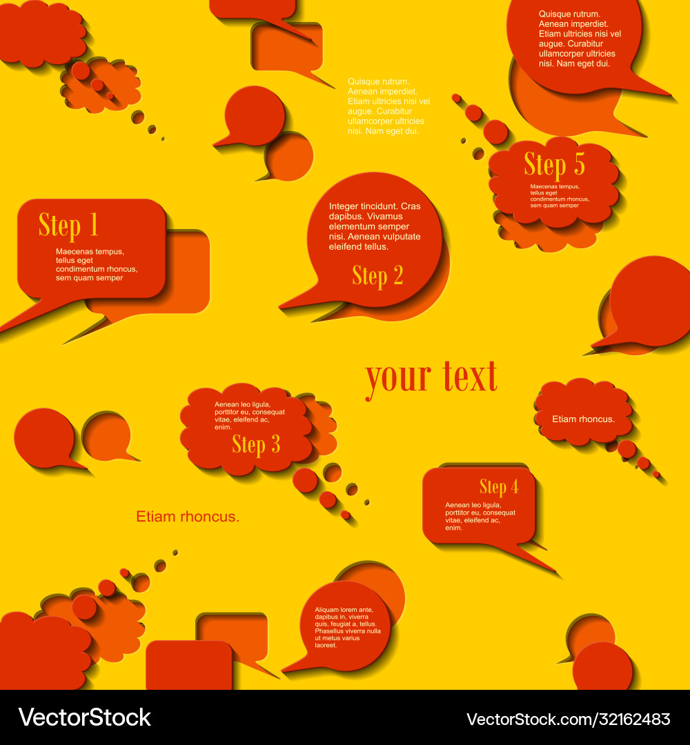 Abstract paper speech bubble in a shape Vector Image