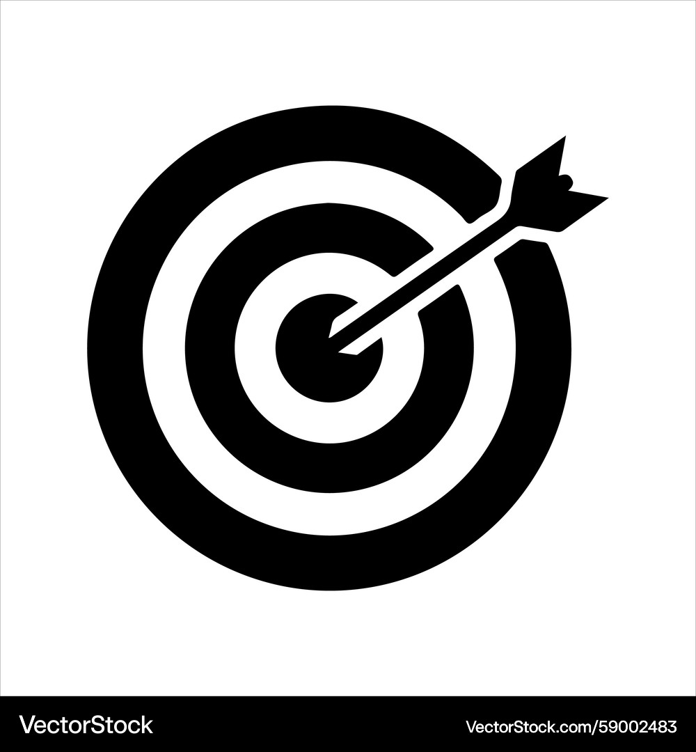 Target Hit Vector Black Arrow Target Hit – Royalty-Free Vector | VectorStock