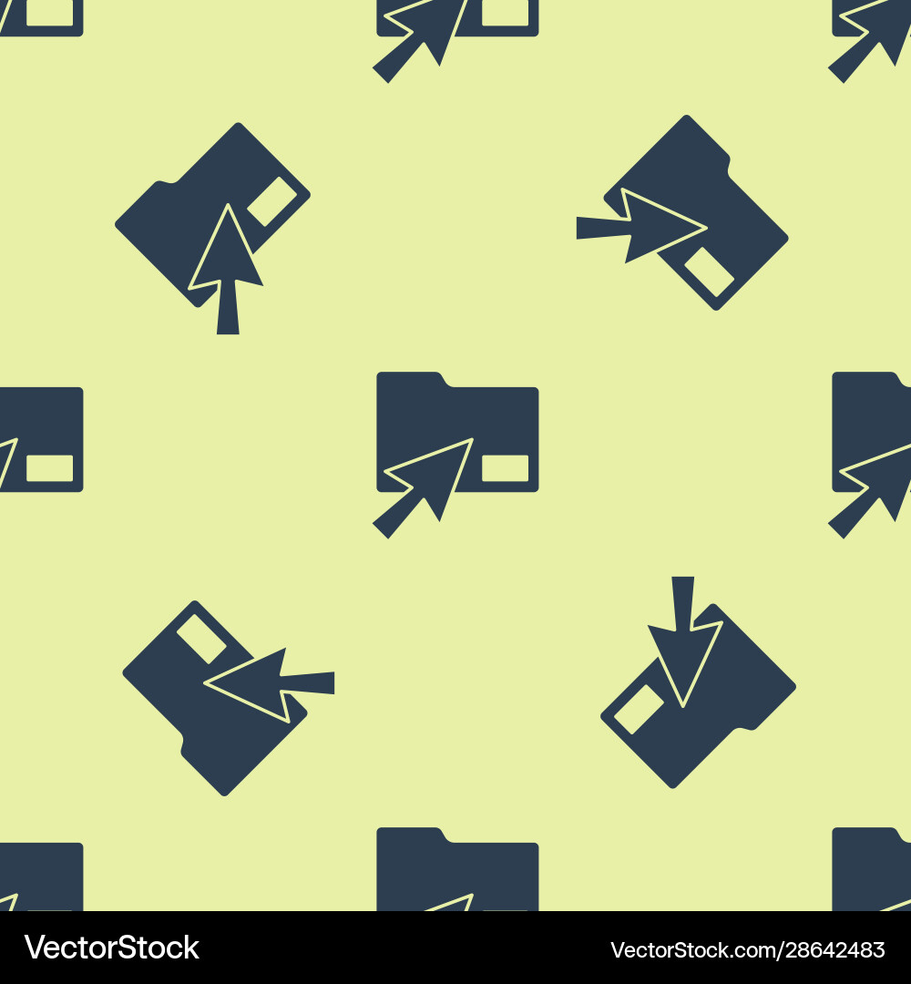 Blue cursor click document folder icon isolated Blue cursor click document folder icon isolated vector image