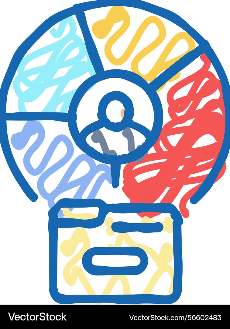 Customer segmentation technical sales engineer Customer segmentation technical sales engineer vector image