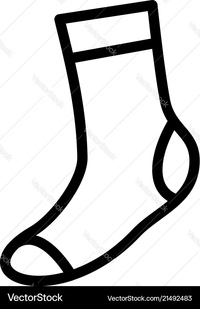 Daily sock icon simple style Vector Image