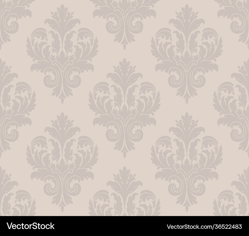 Damask seamless pattern element classical Damask seamless pattern element classical vector image