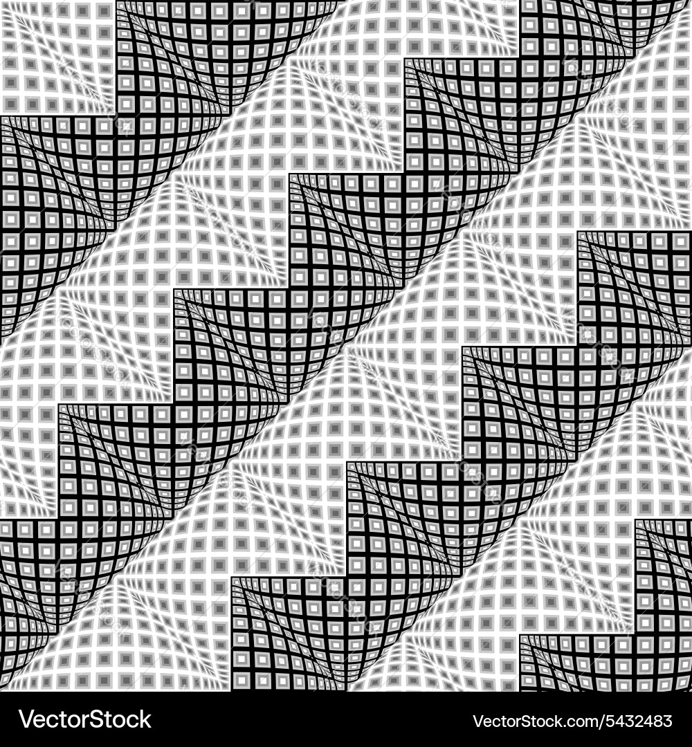 Design seamless monochrome diagonal zigzag pattern Vector Image