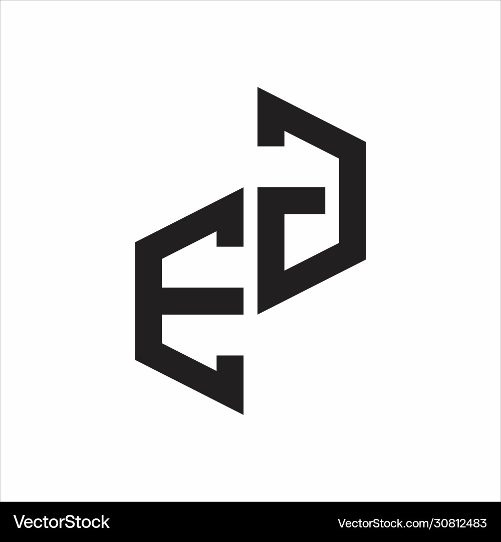 Eg initial letters logo monogram with up to down Vector Image