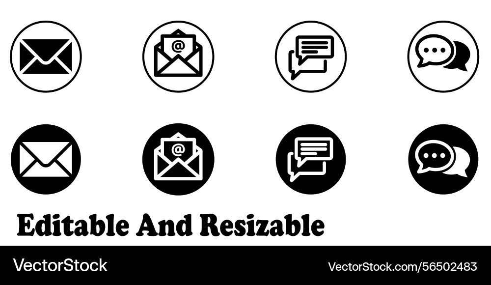 Email icon message chat and envelope Vector Image