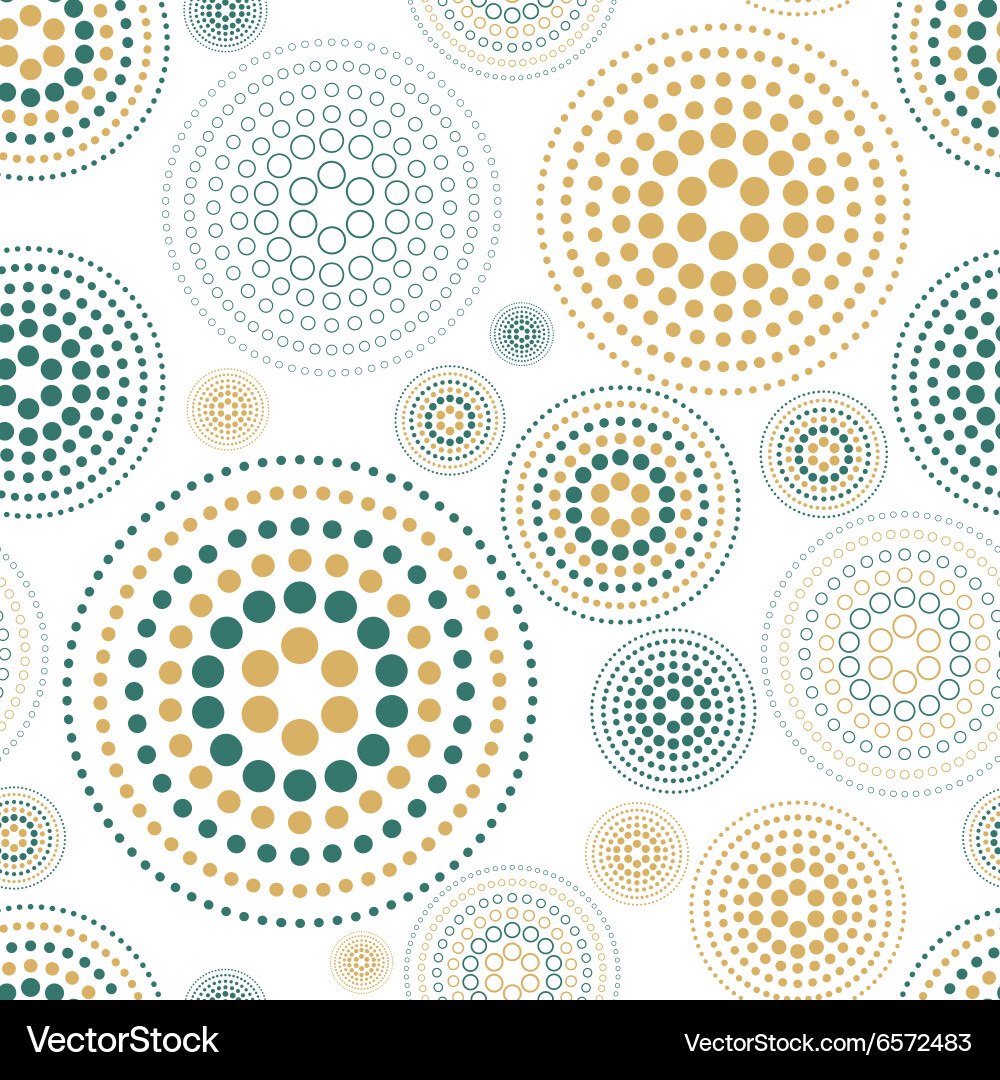 Fabric circles abstract seamless pattern Vector Image
