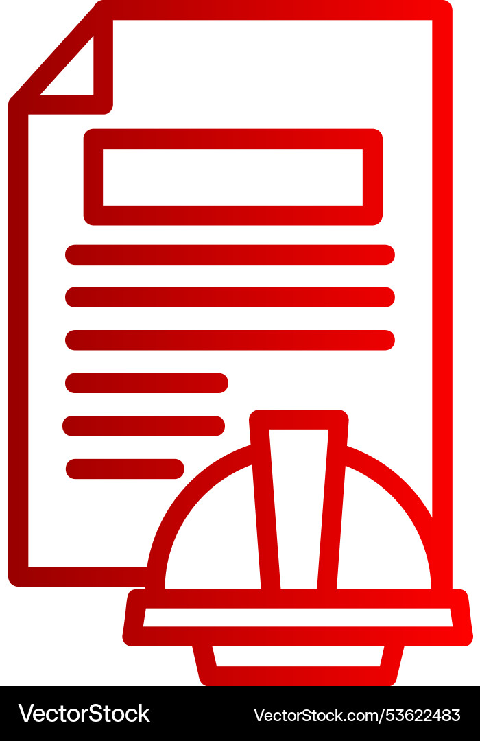 File document line gradient icon Vector Image