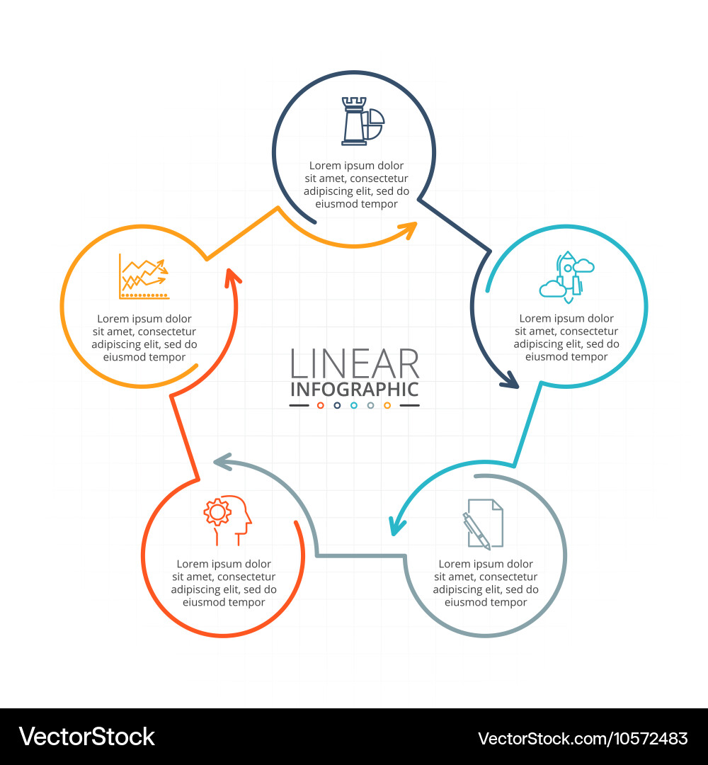 Flat Line Elements for Diagram & Chart vector image
