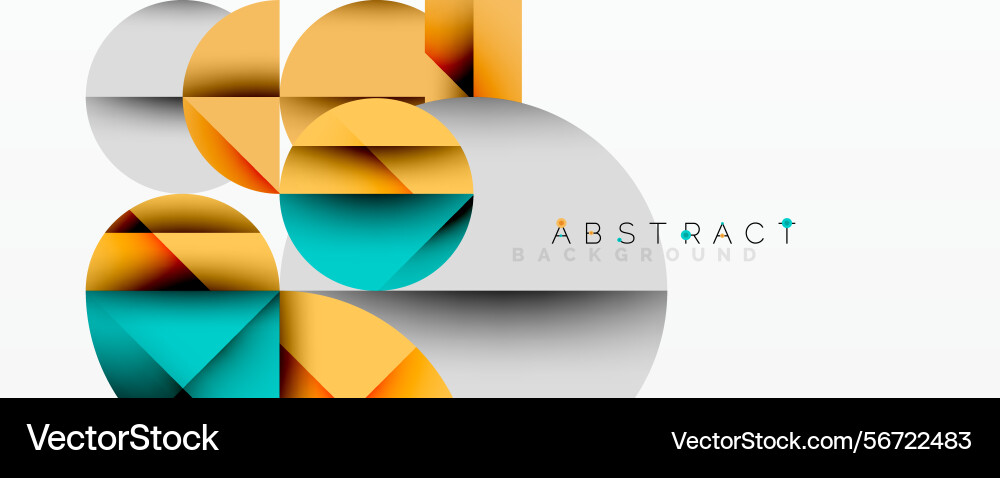 Geometric shapes overlap creating modern design Vector Image