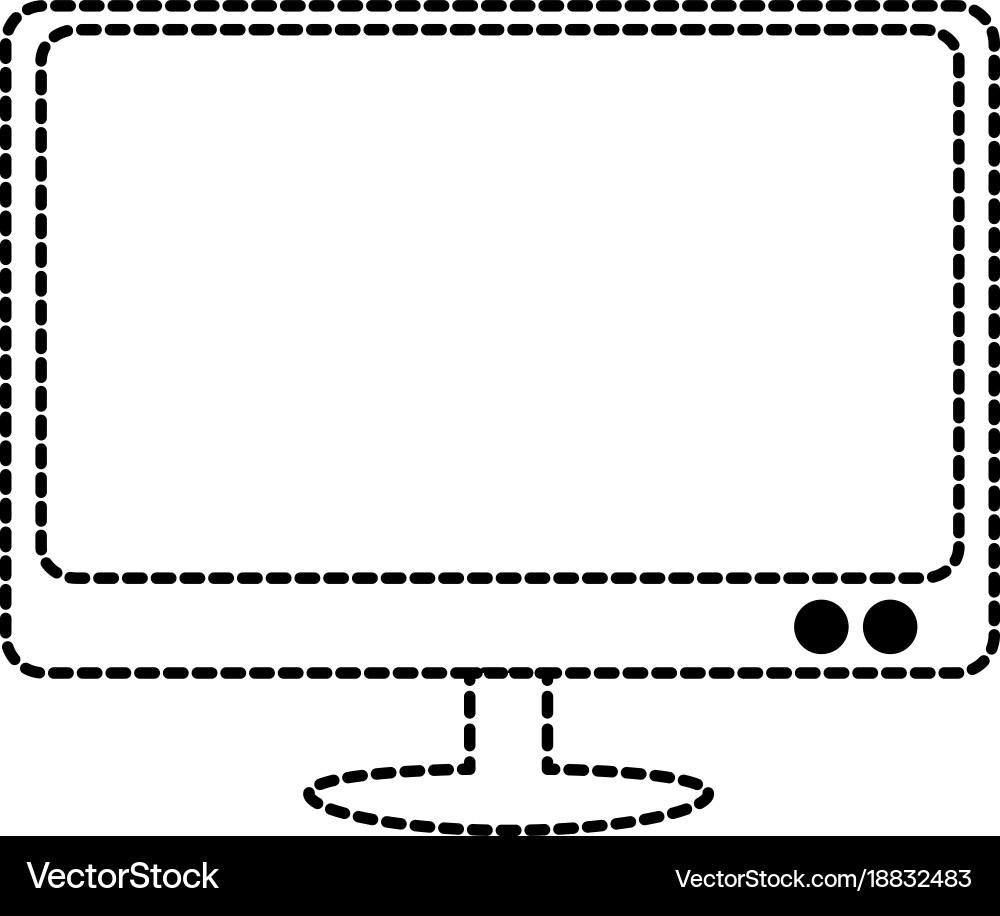 Monitor computer isolated icon Vector Image