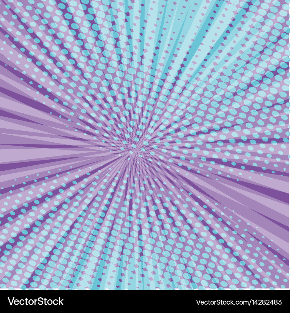Pop art style halftone explosion with light rays vector image
