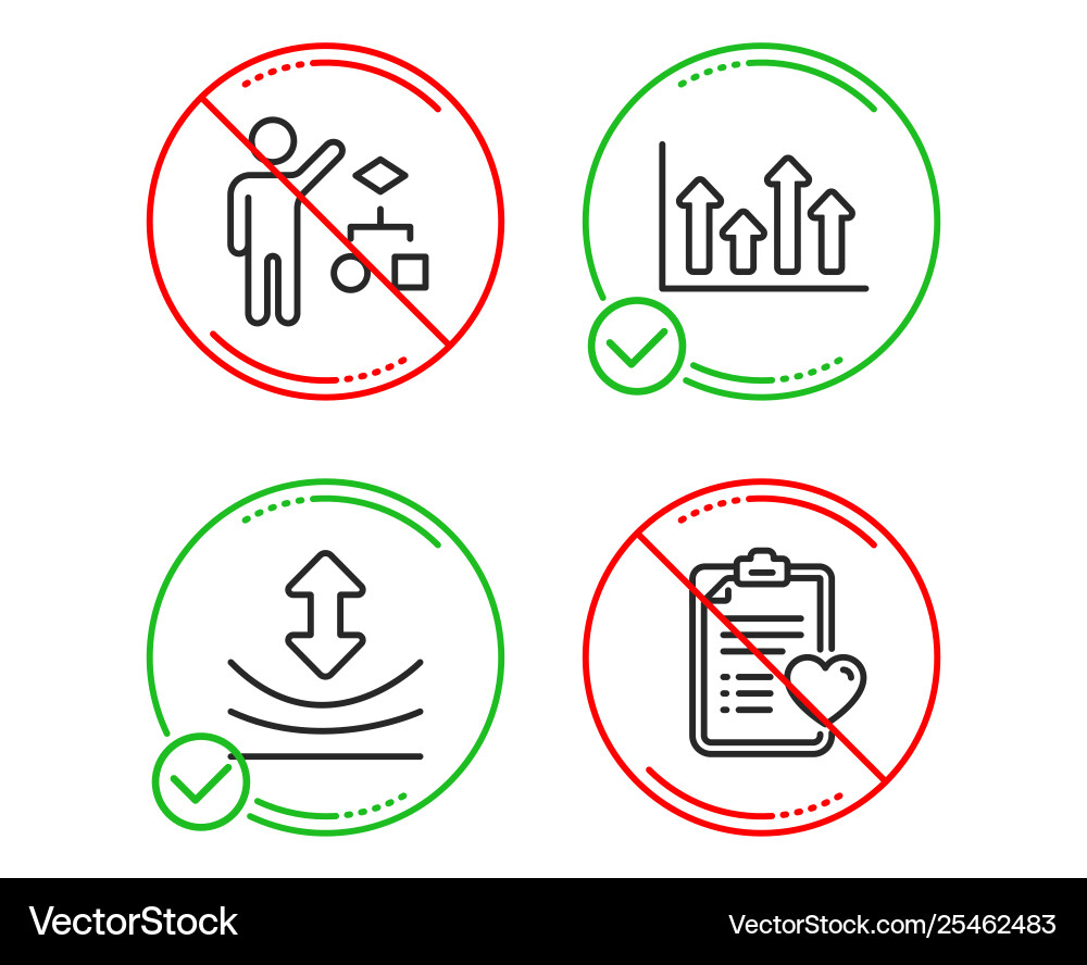 Resilience algorithm and upper arrows icons set Resilience algorithm and upper arrows icons set vector image