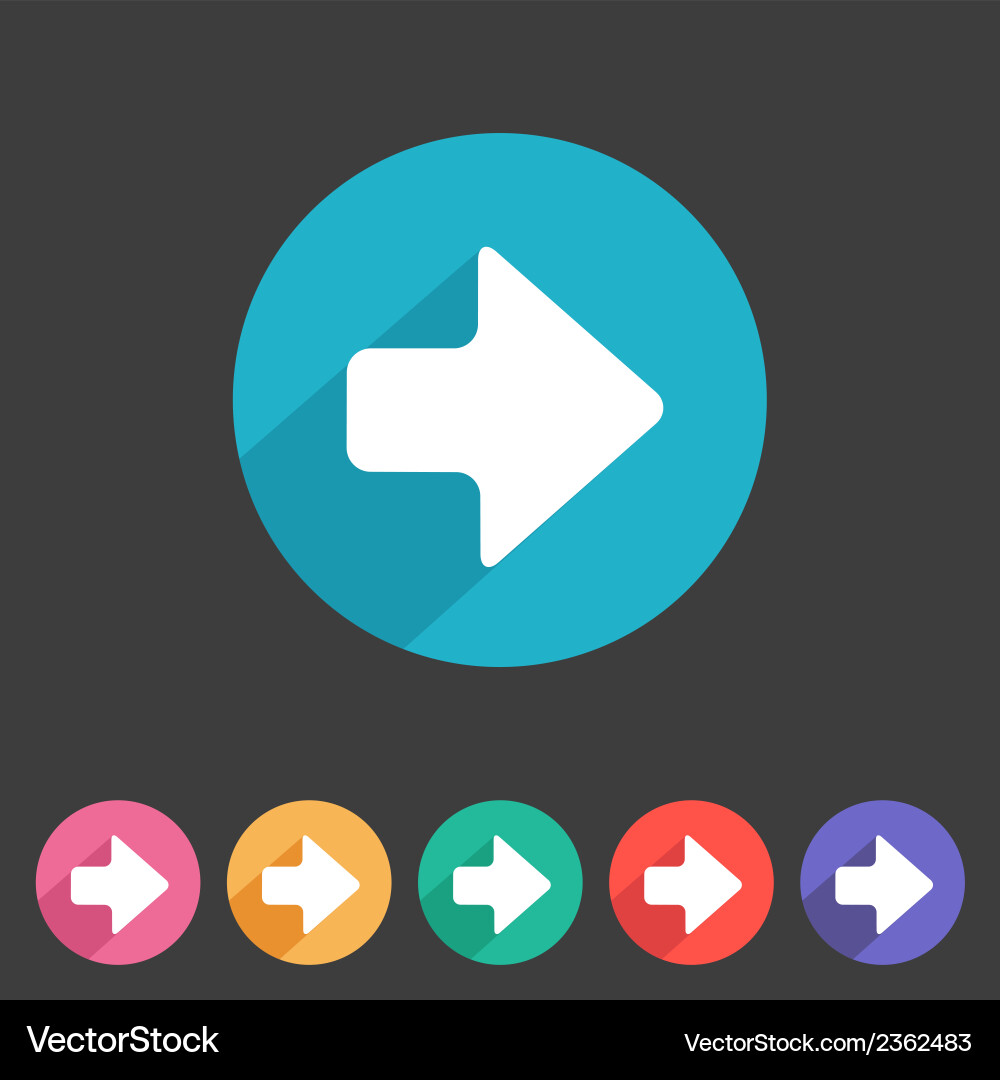 Right Arrow Icon - Game Development vector image