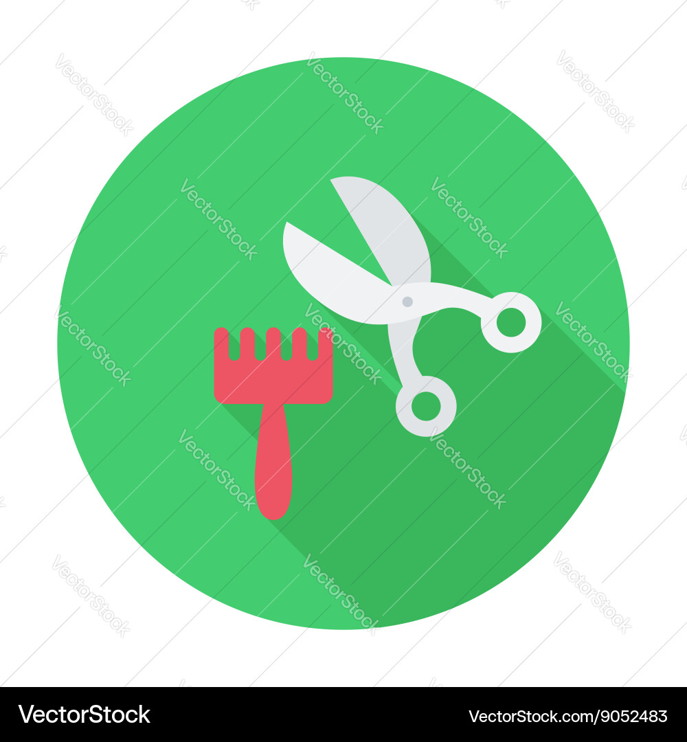 Scissors and comb vector image