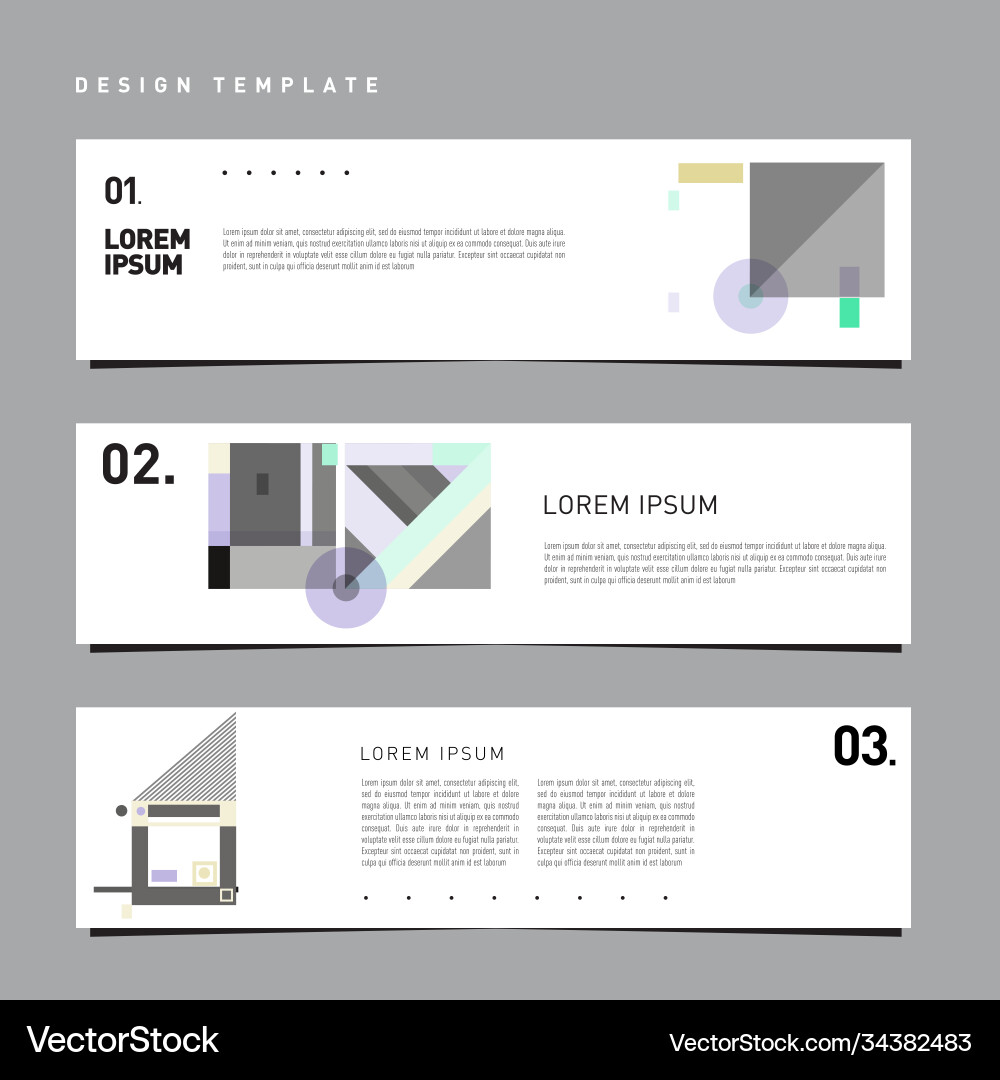 Set abstract banner web design template retro Set abstract banner web design template retro Vector Image