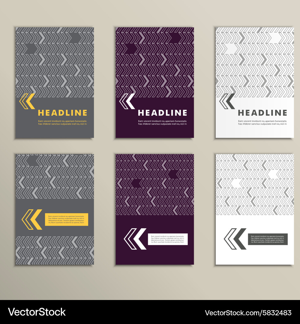 Set arrow pointer on a colored background vector image