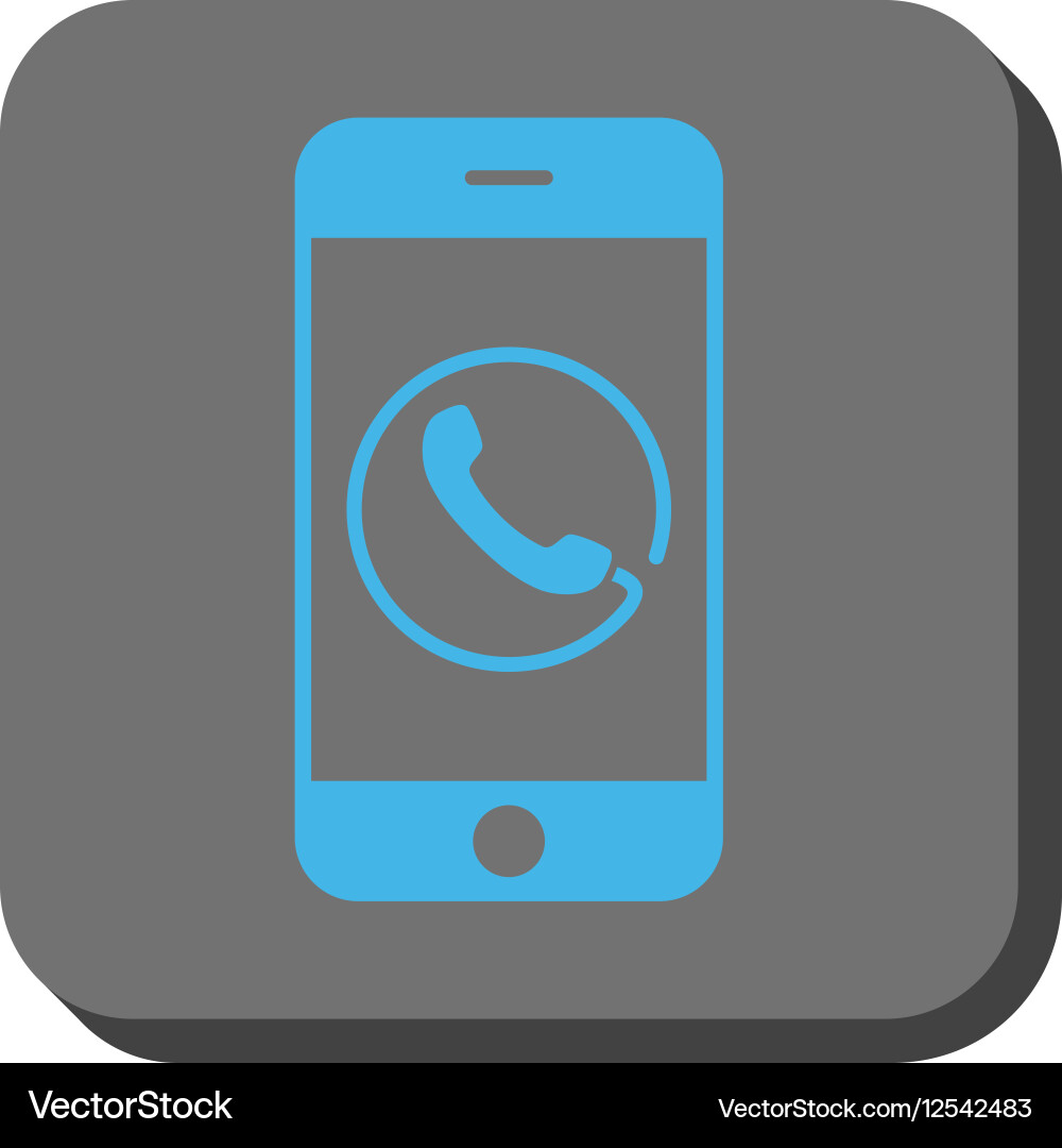 Smartphone phone rounded square button vector image