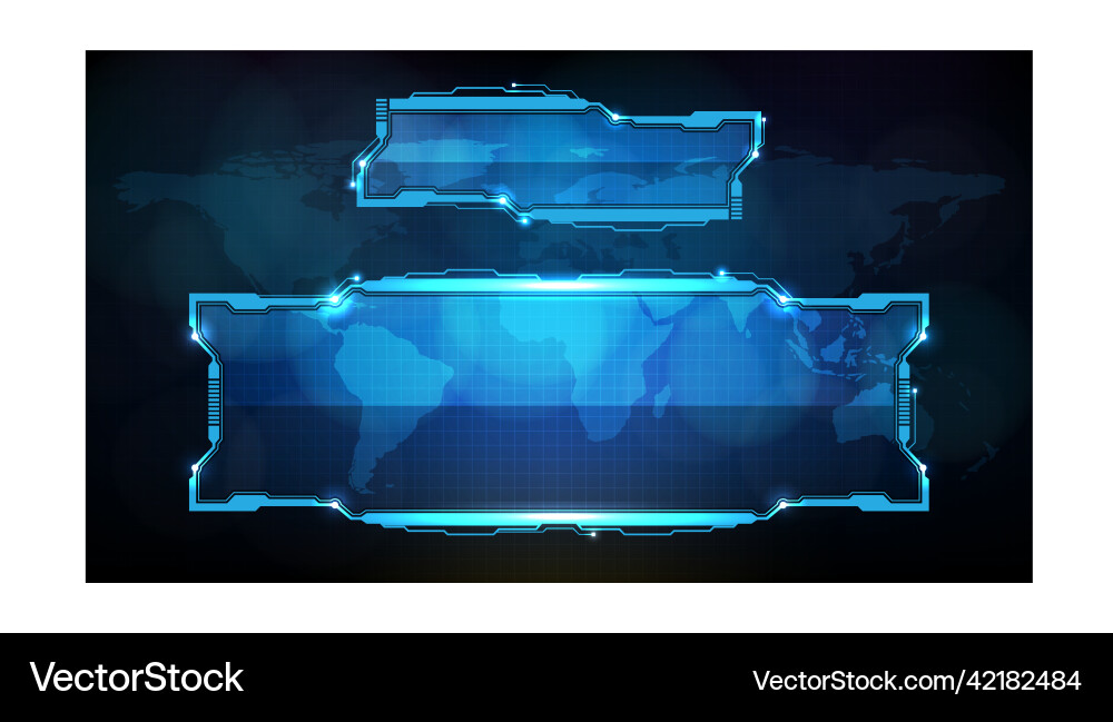 Abstract background of sci fi frame hud ui lower Abstract background of sci fi frame hud ui lower vector image