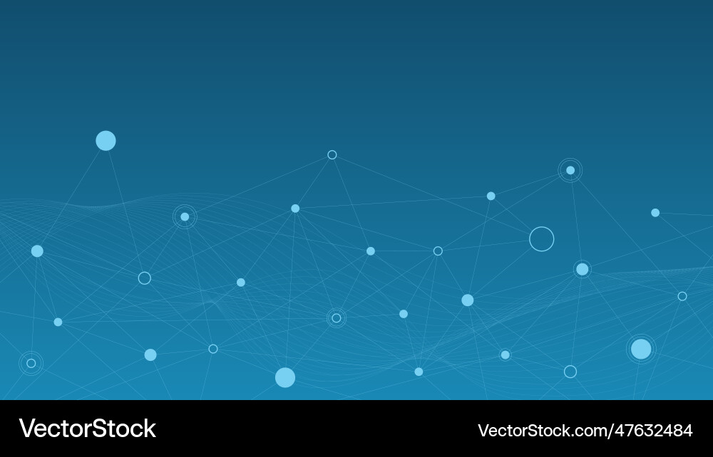 Abstract connecting dots and lines with wave Abstract connecting dots and lines with wave vector image