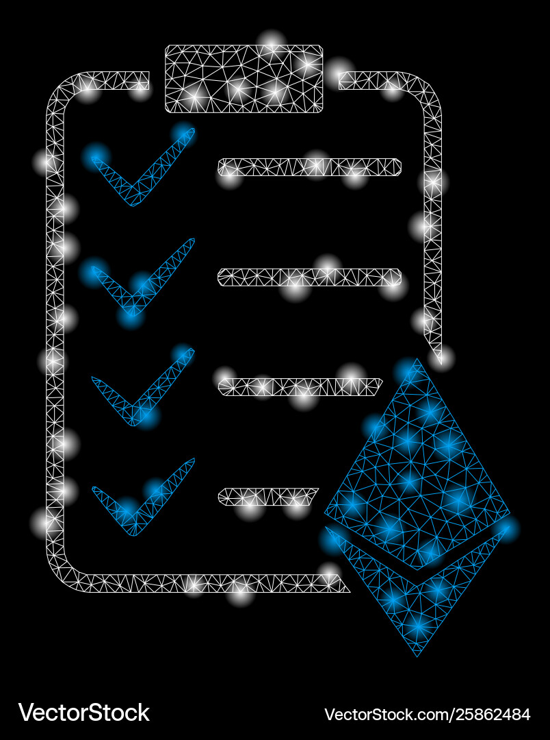Bright mesh network ethereum smart contract vector image