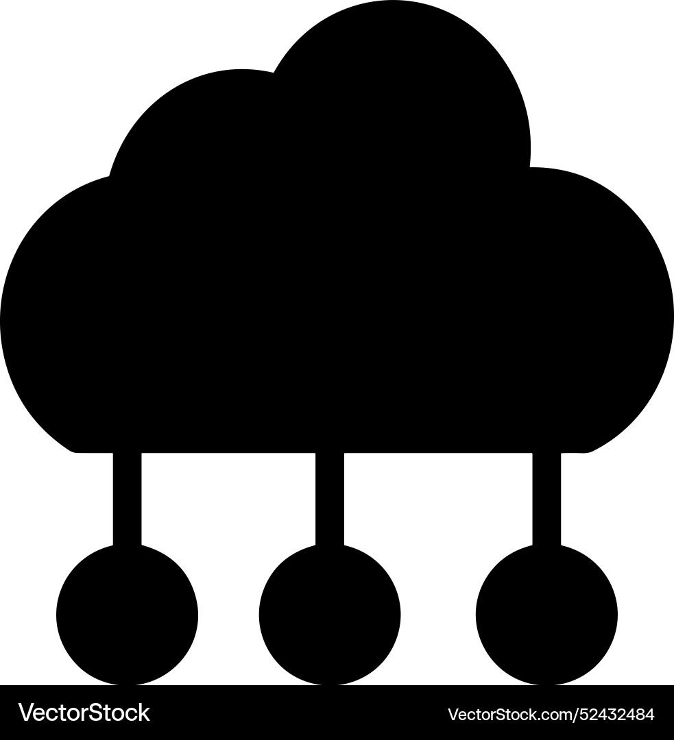 Cloud storage icon symbol image of the database Vector Image