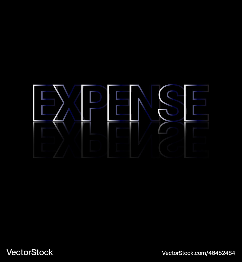 Expense-shadow-text-effect Vector Image