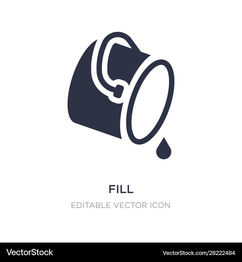 Fill icon on white background simple element from Vector Image