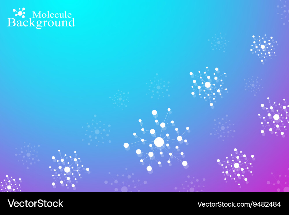 Geometric abstract background molecule Royalty Free Vector