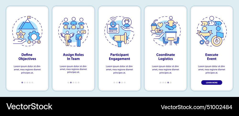 How to organize hackathon onboarding mobile app How to organize hackathon onboarding mobile app Vector Image