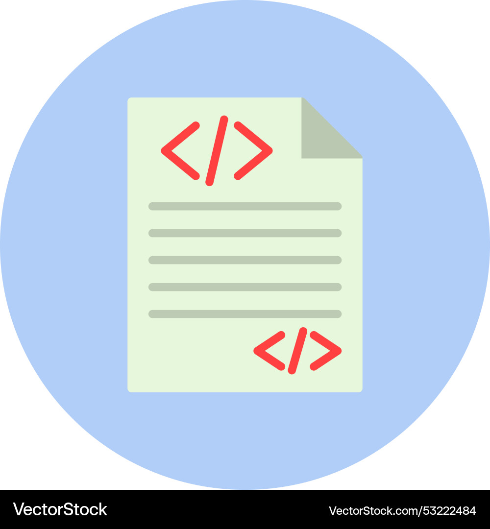 Html flat circle icon Vector Image