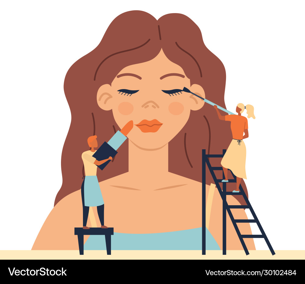 Konzept der Gesicht Hautpflege Mode Schönheitssalon Konzept der Gesicht Hautpflege Mode Schönheitssalon vektorbild