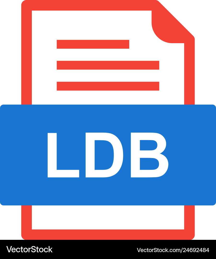Ldb file document icon Vector Image