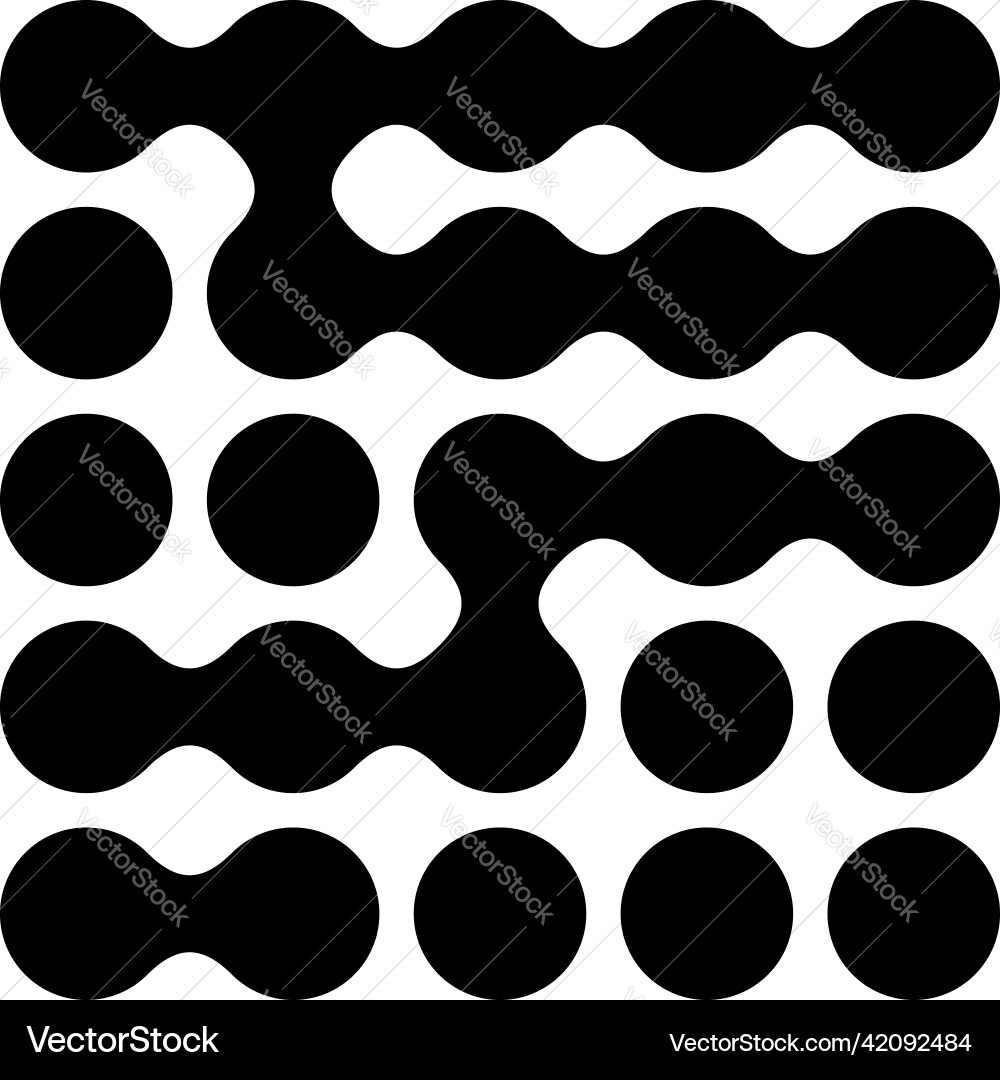 Metaball connected dots circles pattern texture Metaball connected dots circles pattern texture vector image