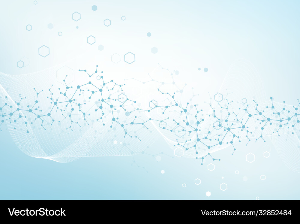 Molecular structure background science template Molecular structure background science template vector image
