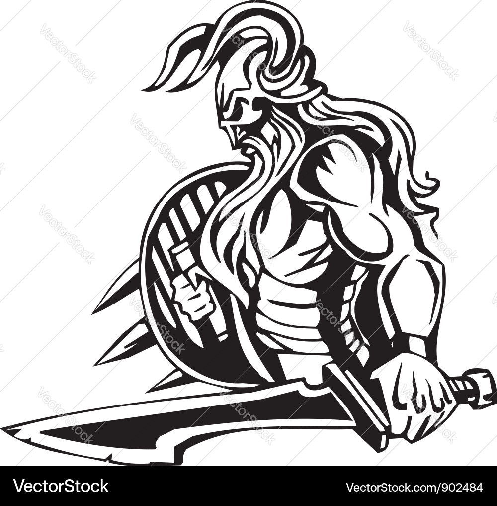 Nordic Viking Warrior vector image
