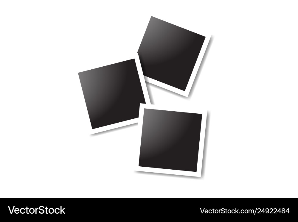 Set realistic square frames photo frame Set realistic square frames photo frame vector image